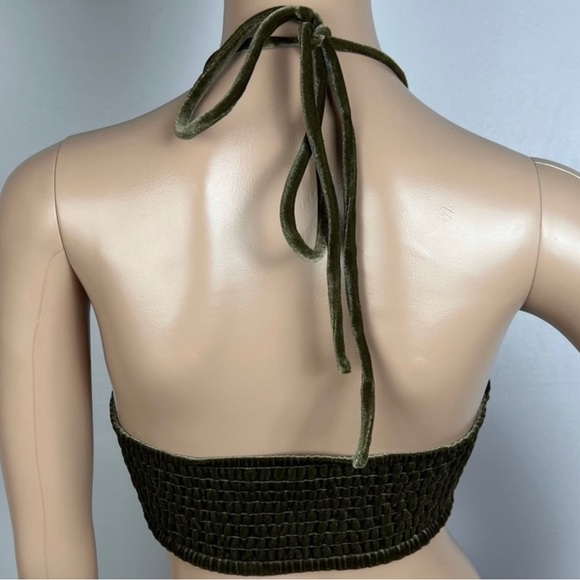 NEW RONNY KOBO REVOLVE GREEN VELVET BRA TOP - Picture 8 of 10